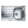 FRANKE LAVELLO INCASSO OLX 611 ONDA LINE INOX 88865502 CM 79 X 50 1 VASCA PIU' GOCCIOLATOIO DESTRO COMPLETO DI SIFONE