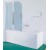 PARETE VASCA PIEGHEVOLE A DUE ANTE  BIANCO  CRISTALLO 120-122 TRASPARENTE B1697L01TR