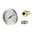TERMOMETRO BIMETALLICO ATTACCO POSTERIORE DN 100 GAMBO IN OTTONE D.9,9X CM.10 -30+50°